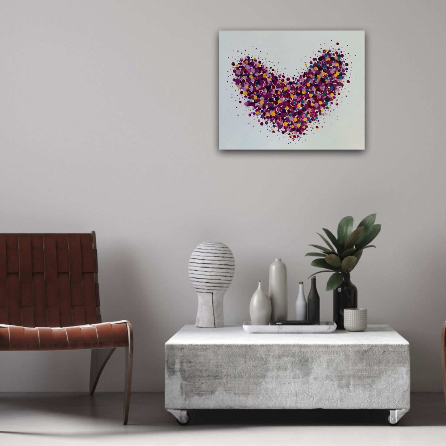 Inside, you are pure Love & modern chair. Original Art by Sue Davies