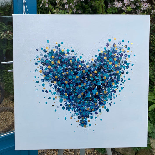It's my time now original spotty dotty heart art by Sue Davies https://suedavies.co.uk